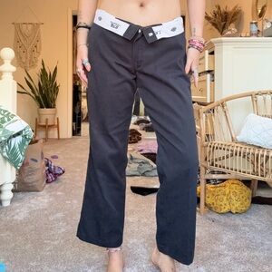 Dickies Black Pants with Logo Patch